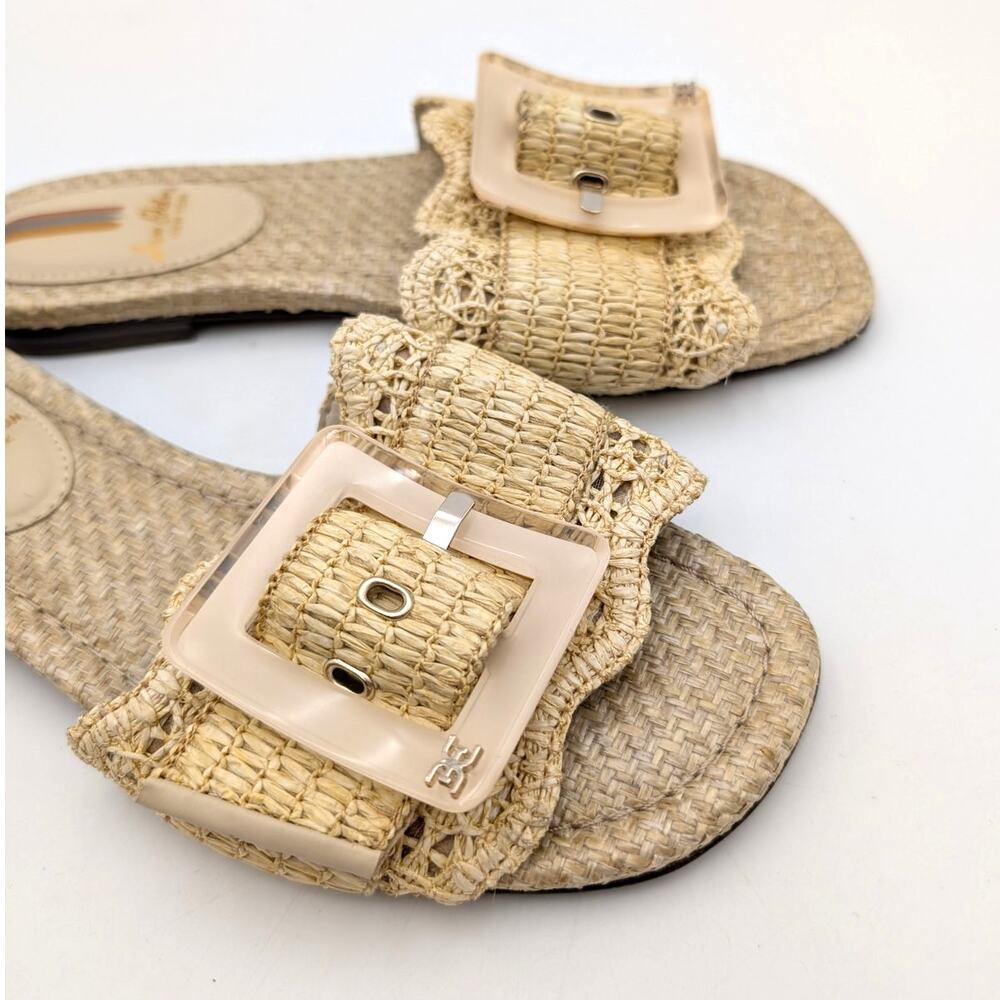 Sam Edelman Bambi Slip-On Slide Sandals Open Toe Women's Linen US6M EU36 - Picture 9 of 14